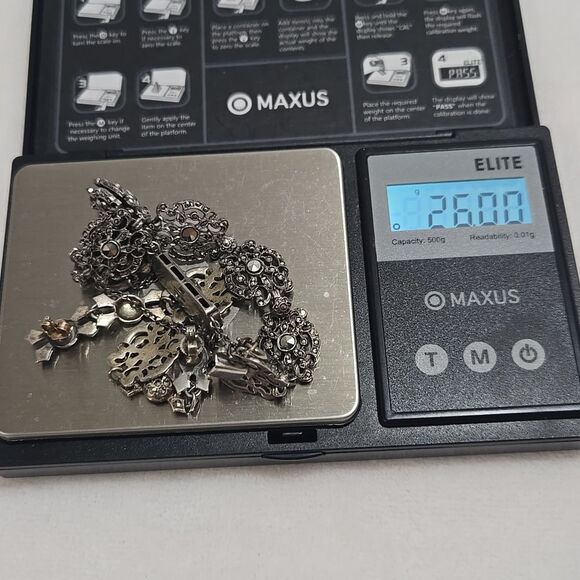 Art Deco Sterling Silver German Bracelet With Matching Earrings - Picture 13 of 13